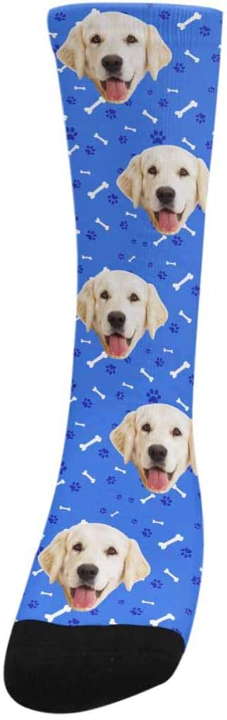 MyPupSocks Custom Personalized Photo Pet Face Socks, Cat and Dog Tracks Paws - Image 4