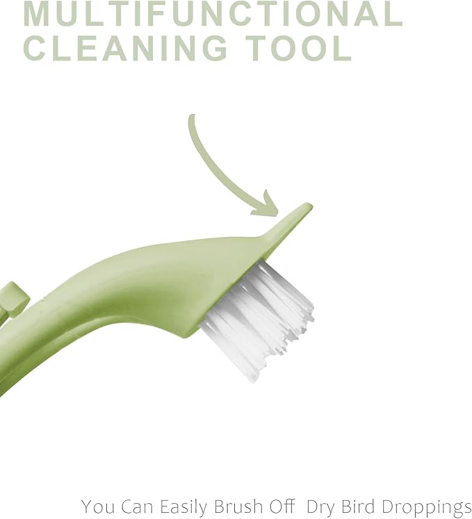 Bird Cage Cleaning Brush, Two Brush Heads, Long-Handled Tool - Image 9