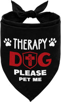 Dog Bandana, Therapy Dog Please Pet Me with, Dogs Scarf Classical Printing by AUII+JO+DESIGN