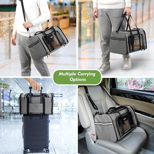 Soundy Large Cat Carrier Dog Carrier Under 25 Lbs,Collapsible