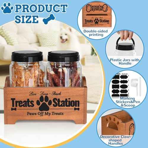 Dog Treat Container Dog Food Container for Dog Food Storage, Farmhouse