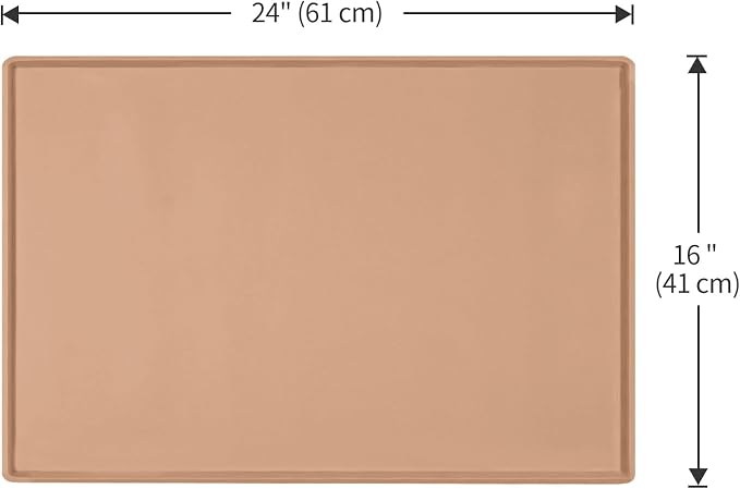 Dog Food Mat, Silicone Waterproof Food Tray, Non Slip Pet Bowl Mats Placemat - Image 5