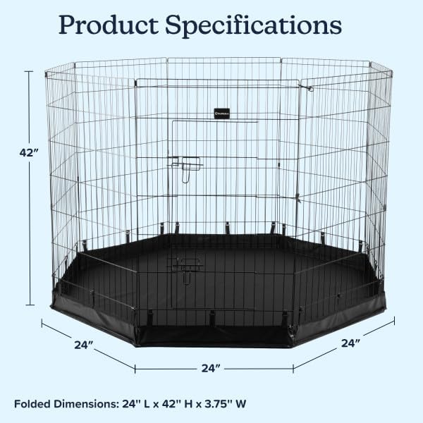 Dog Playpen - Foldable Metal Exercise Puppy Play Pen - Indoor/Outdoor Dog Fence - Image 5