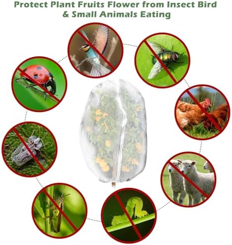 3Pcs Plant Covers from Insects, Bird Netting Barrier for Blueberry