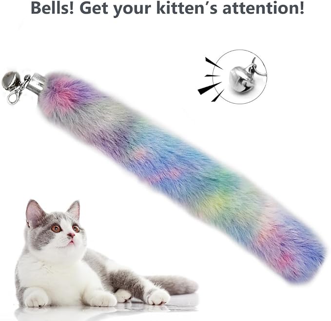 LASOCUHOO Cat Worm Toys, Interactive Cat Wand Replacement Refill Attachments - Image 3