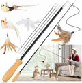 ROSAUI Cat Teaser Wand Toys, Interactive Bird Toys for Indoor Kittens