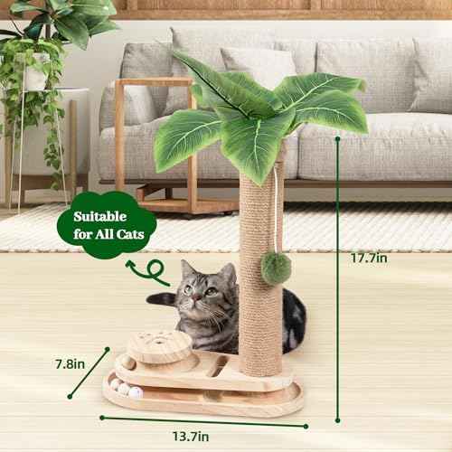 Meowoou Cat Scratching Post Cat Scratcher Interactive Toy with