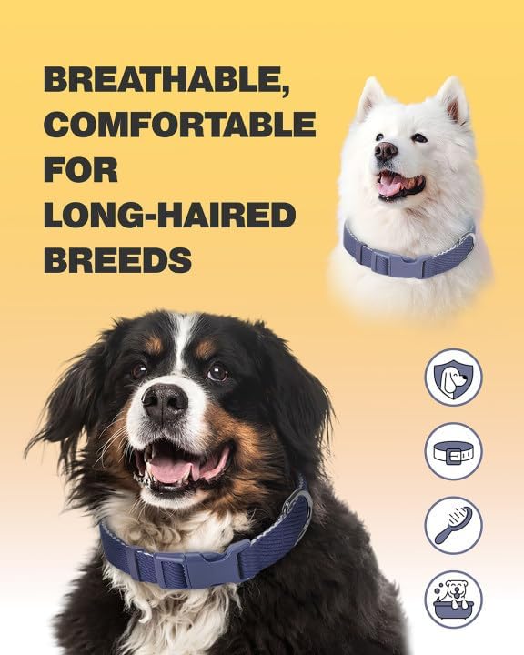 Dynmeow Soft and Breathable Cotton Dog Collar, Durable Adjustable Heavy-Duty - Image 5