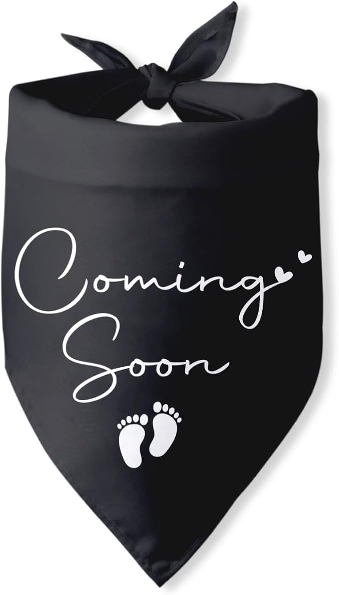 Baby Coming Soon Announcement Dog Bandana Gender Reveal Baby Announcement Pet by PwrlveiutforYou