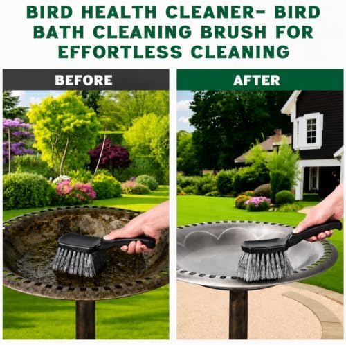 Brush for Bird Baths, Bird Bath Cleaner with Ergonomic Handle and PVC