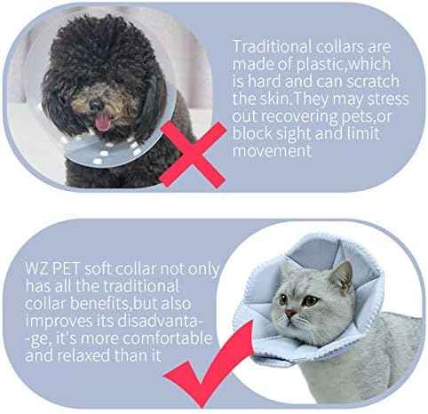 Soft Cat Recovery Collar,Adjustable Dog Cat Cone,Dog Protective Cone