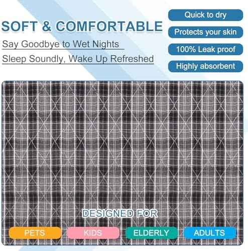OUTCREATOR® Washable Bed Pads 34" x 56" (Pack of 2), Incontinence