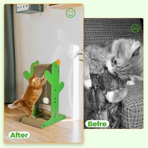 YEMOO Cat Scratcher, Double-Sided Cat Cardboard Scratcher, T Shaped