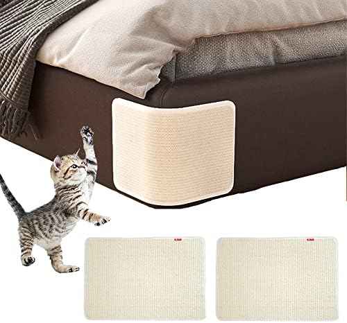 2PCS Cat Scratcher Mat Sofa Protector Natural Sisal Cat Scratching Mat