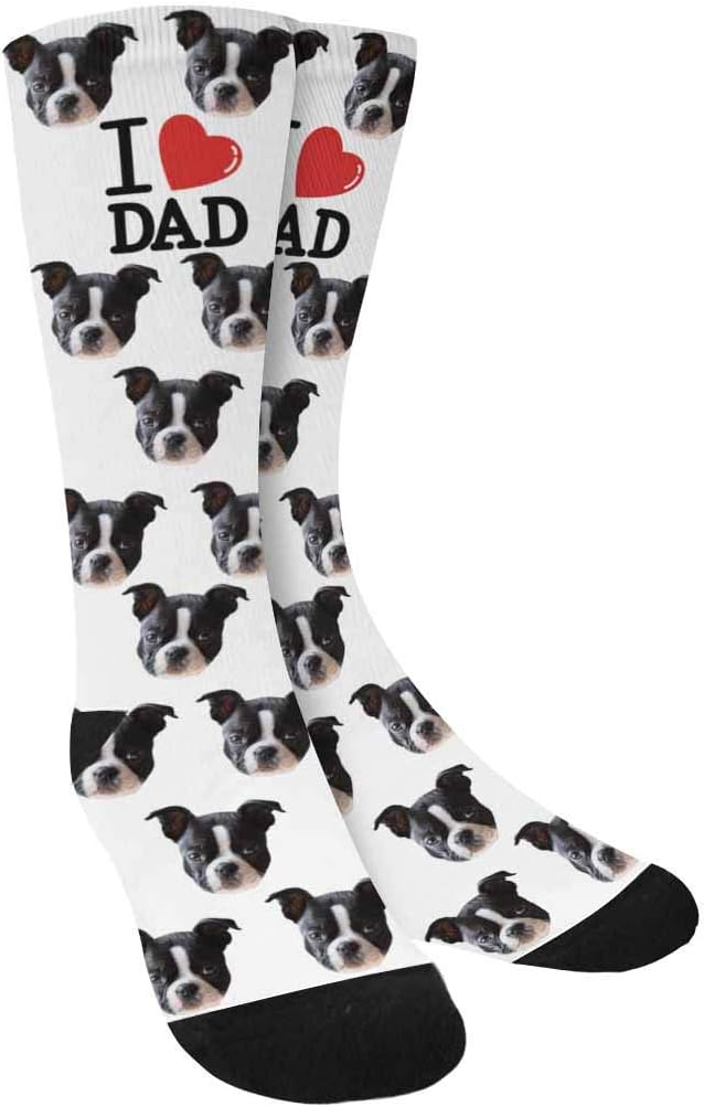 Custom Face Socks, Personalized Dog Lover Pet Photo Picture on Socks Unisex by Enjoy-yjl