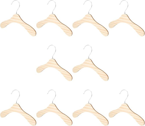 10pcs 8.66-inch Wear-Resistant Wooden Pet Hangers by KALLORY