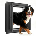 【PATAPLUS】 Aluminum French Large Dog Door, Strong Double Magnetic Flaps by LEADSTOTHETOP