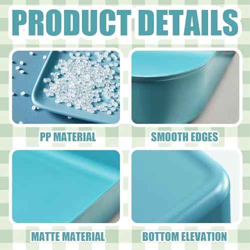 5PCS Small Litter Box, Plastic Kitten Litter Box, 13.9 x 9.8 x 3 Inch