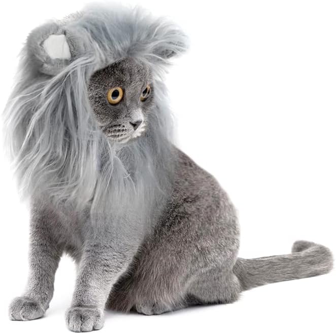 Onmygogo Lion Mane Wig for Cats and Dogs, Funny Pet Cat Costumes for Halloween - Image 2
