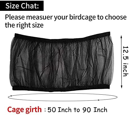 Universal Bird Cage Seed Catcher, Seed Catcher Guard Net Cover, Parrot Nylon - Image 2
