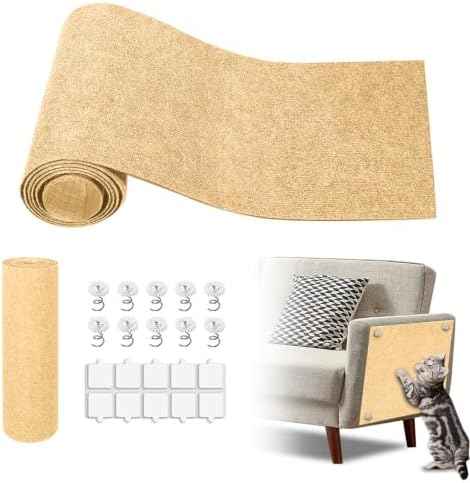 Cat Scratch Mat,78.8"x15.9" Trimmable Self-Adhesive Cat Scratch