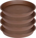 4 Pack of 16 17 inch Plant Saucer, 2.3" Depth, Heavy Duty Deep Plant Trays by Bleuhome