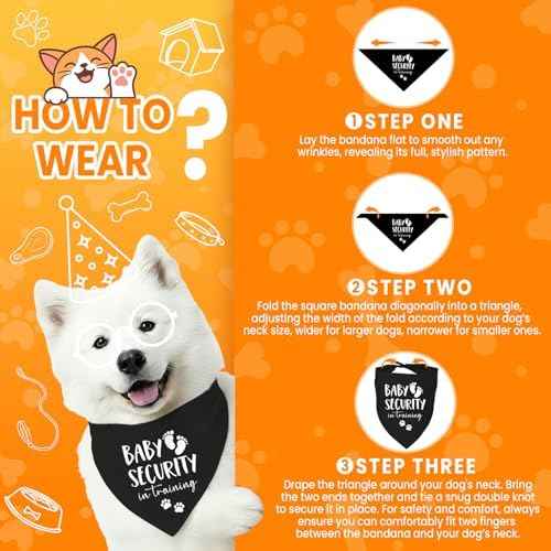 Baby Security Dog Bandana - Pregnancy Reveal Accessory for Dogs