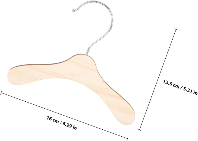 Wooden Dog Clothes Hangers 8.66 Inch Small Pet Apparel Hangers Wear-Resistant - Image 2
