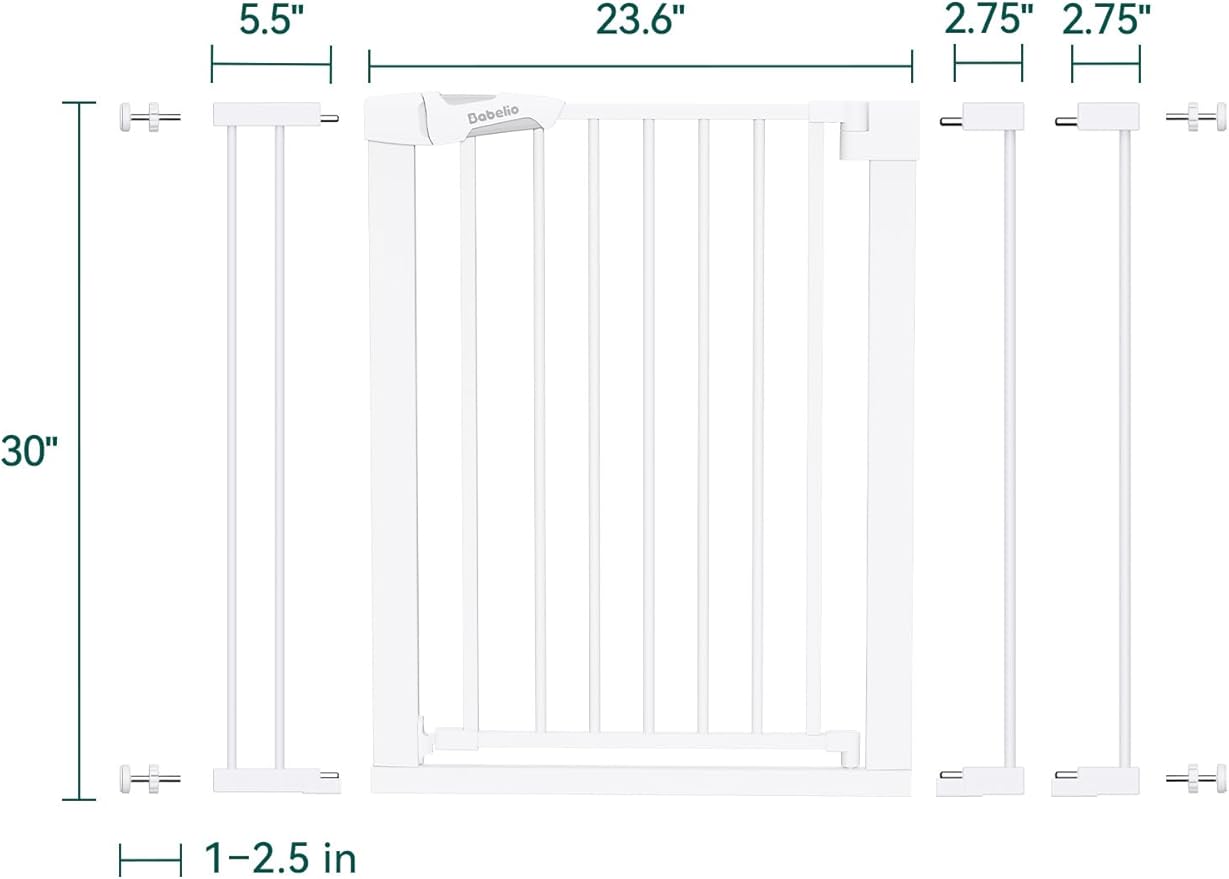 BABELIO Safety Gate Door Fits for Stairs, Narrow and Wide Doorways - Image 3