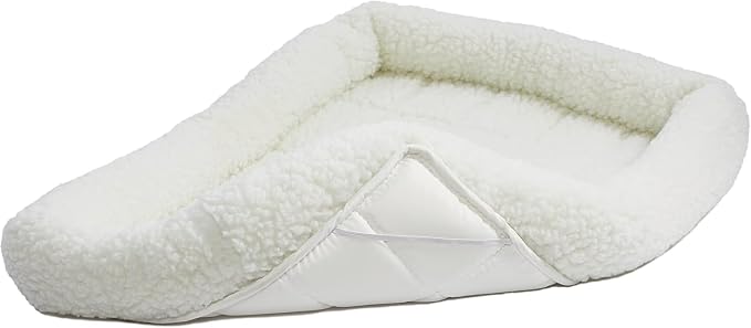 MidWest Homes for Pets QuietTime Giant Dog Bed – White Fleece Bolster, - Image 2