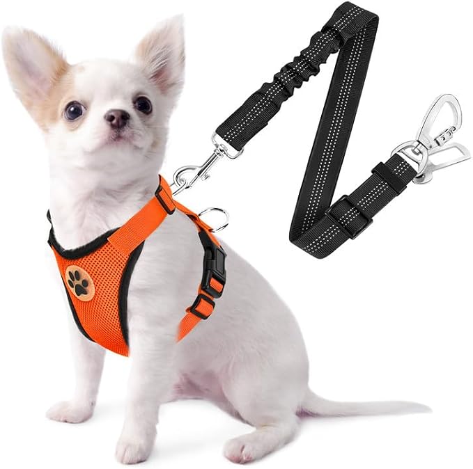 SlowTon Dog Seat Belt Harness for Car, Dog Car Harness Adjustable Mesh by SlowTon
