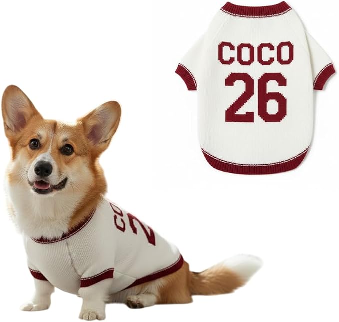 Custom Dog Sweater Personalized Pet Knit Outfit by GrewearFashion