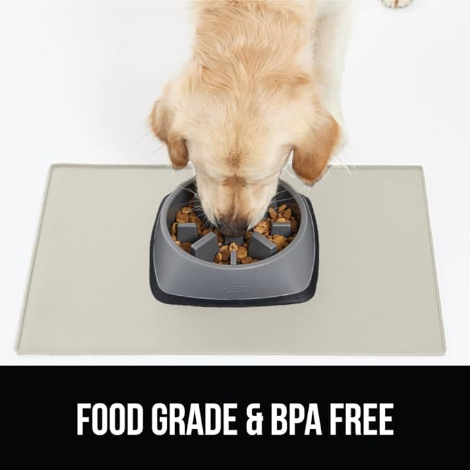 GORILLA GRIP 100% Waterproof Raised Edge BPA Free Silicone Pet Feeding Mat - Image 8