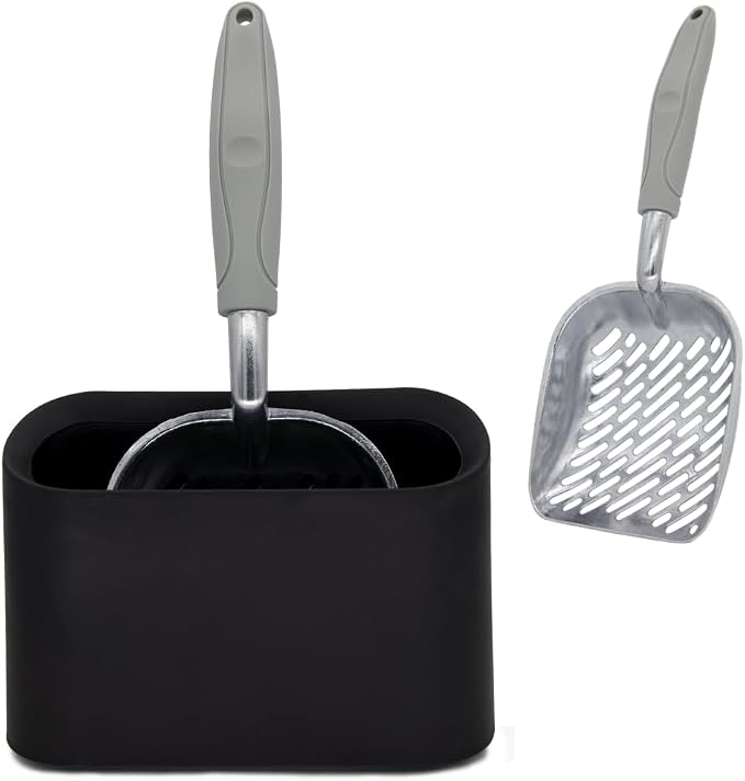 Metal Cat Litter Scoop with Holder, Aluminum Cats Litter Scooper Captures All by Vitisyao