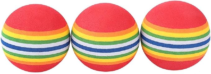 12PCS Foam Balls for Cats, Colorful Rainbow Cat Toy Sponge Balls Soft Pet Toy - Image 2