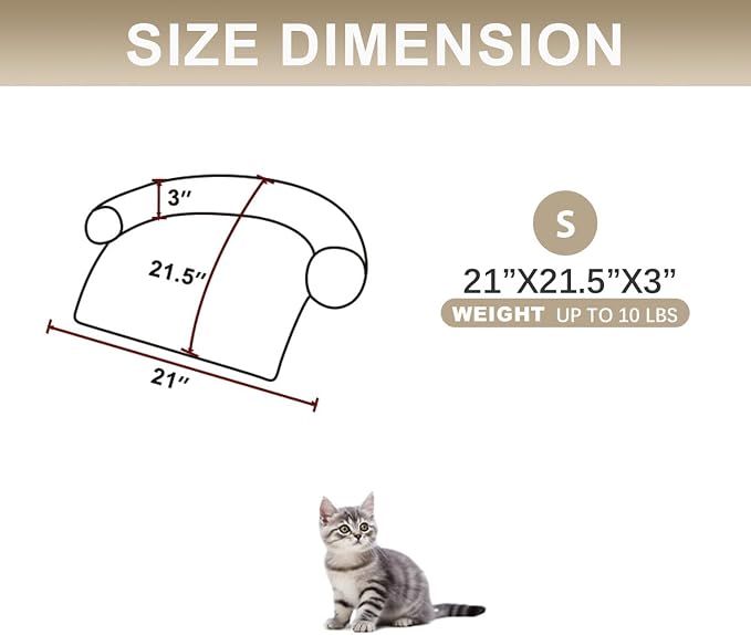 Calming Dogs/Cats Bed Mats, Dog Pad Washable Removable Couch Cover, Plush Long - Image 2