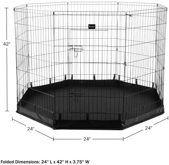 Dog Playpen - Foldable Metal Exercise Puppy Play Pen - Indoor/Outdoor Dog Fence - Image 7