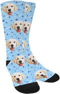 MyPupSocks Custom Personalized Photo Pet Face Socks, Cat and Dog Tracks Paws by MyPupSocks