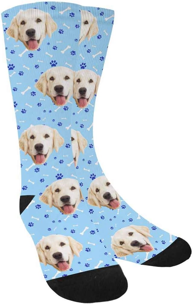 MyPupSocks Custom Personalized Photo Pet Face Socks, Cat and Dog Tracks Paws by MyPupSocks