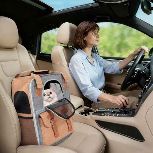 ‌YooxArmor Cat Carrier Backpack, Airline Approved Mesh Dog Backpack