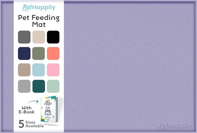 Dog Food Mat - 24x15 Raised Edges Dogs Mat by PETHAPPILY