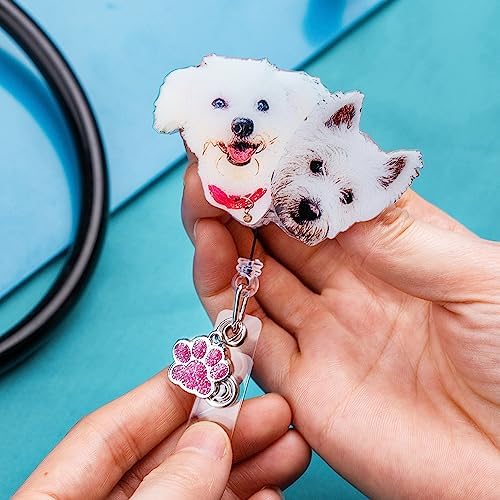 callie Personalized Pet Badge Reel - Custom Dog & Cat Photo, Cute ID
