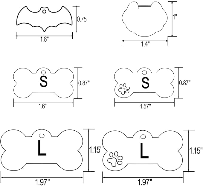 Stainless Steel Personalized Pet ID Tags, Art Design - Image 6