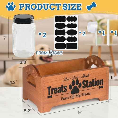 Dog Treat Container Dog Food Container for Dog Food Storage, Farmhouse