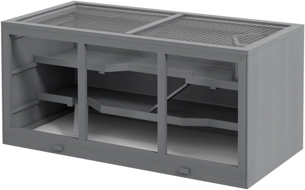 Natural Wood Small Animal Habitat with Multiple Levels - GlobalHabitat Supply