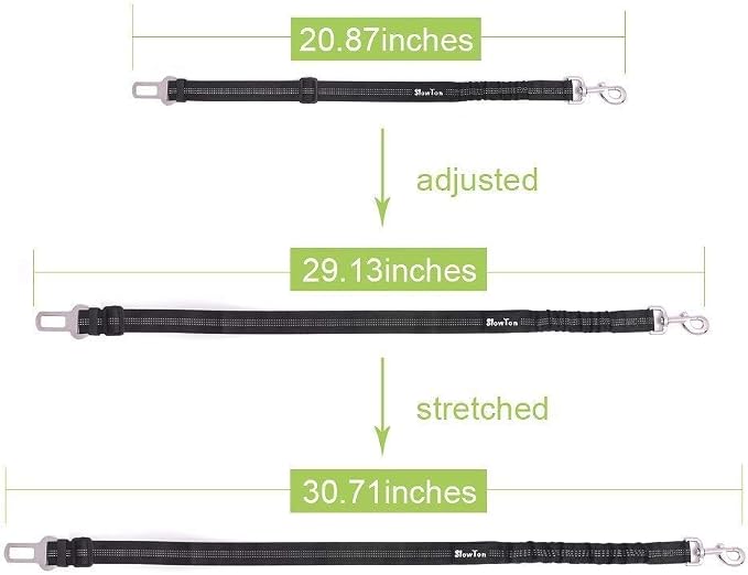 SlowTon Dog Seat Belt Harness for Car, Dog Car Harness Adjustable Mesh - Image 8