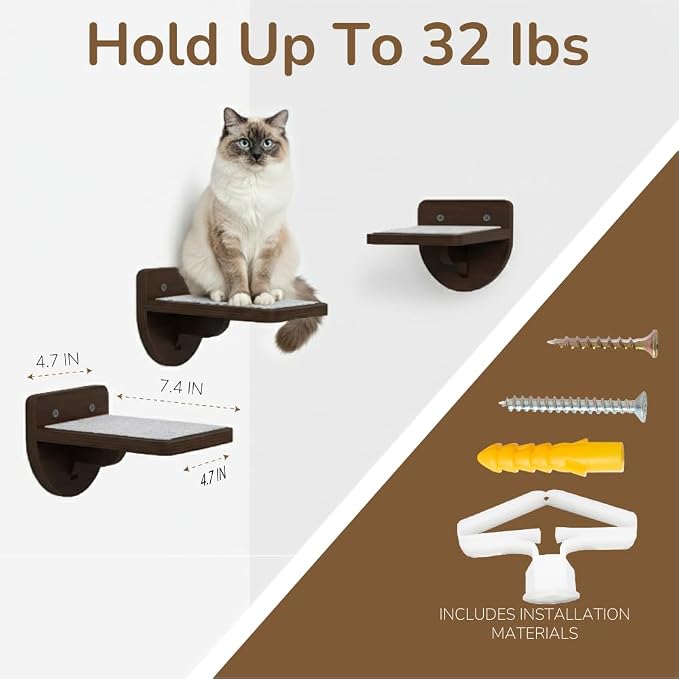 PURRHOUSE 45LBS Capacity Cat Window Perch - Image 2