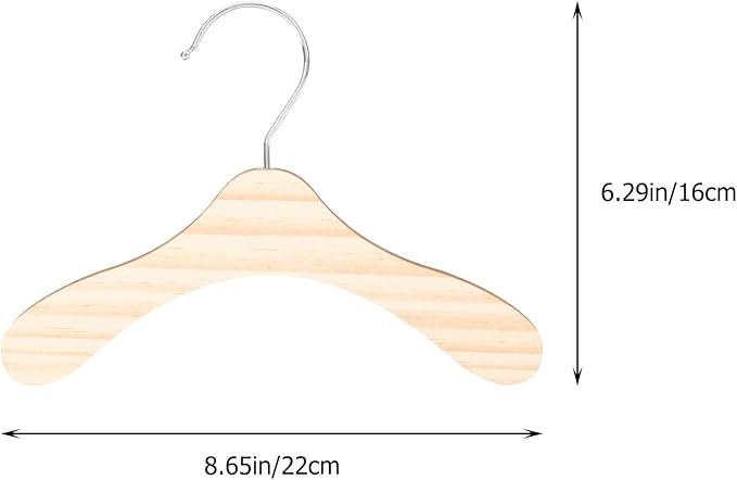 10pcs 8.66-inch Wooden Pet Hangers - Image 7