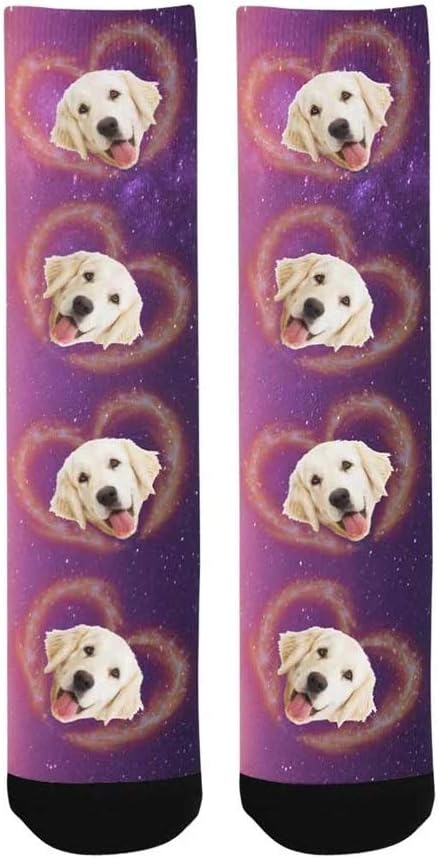 Custom Face Socks, Personalized Dog Lover Pet Photo Picture on Socks Unisex - Image 4