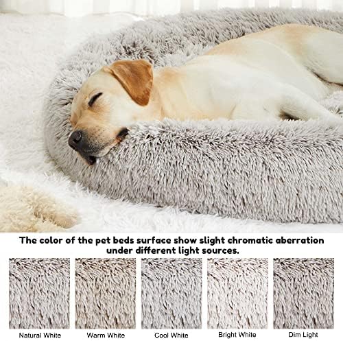 WESTERN HOME WH Calming Dog & Cat Donut Cuddler, Anti-Anxiety Warming Cozy Soft - Image 3